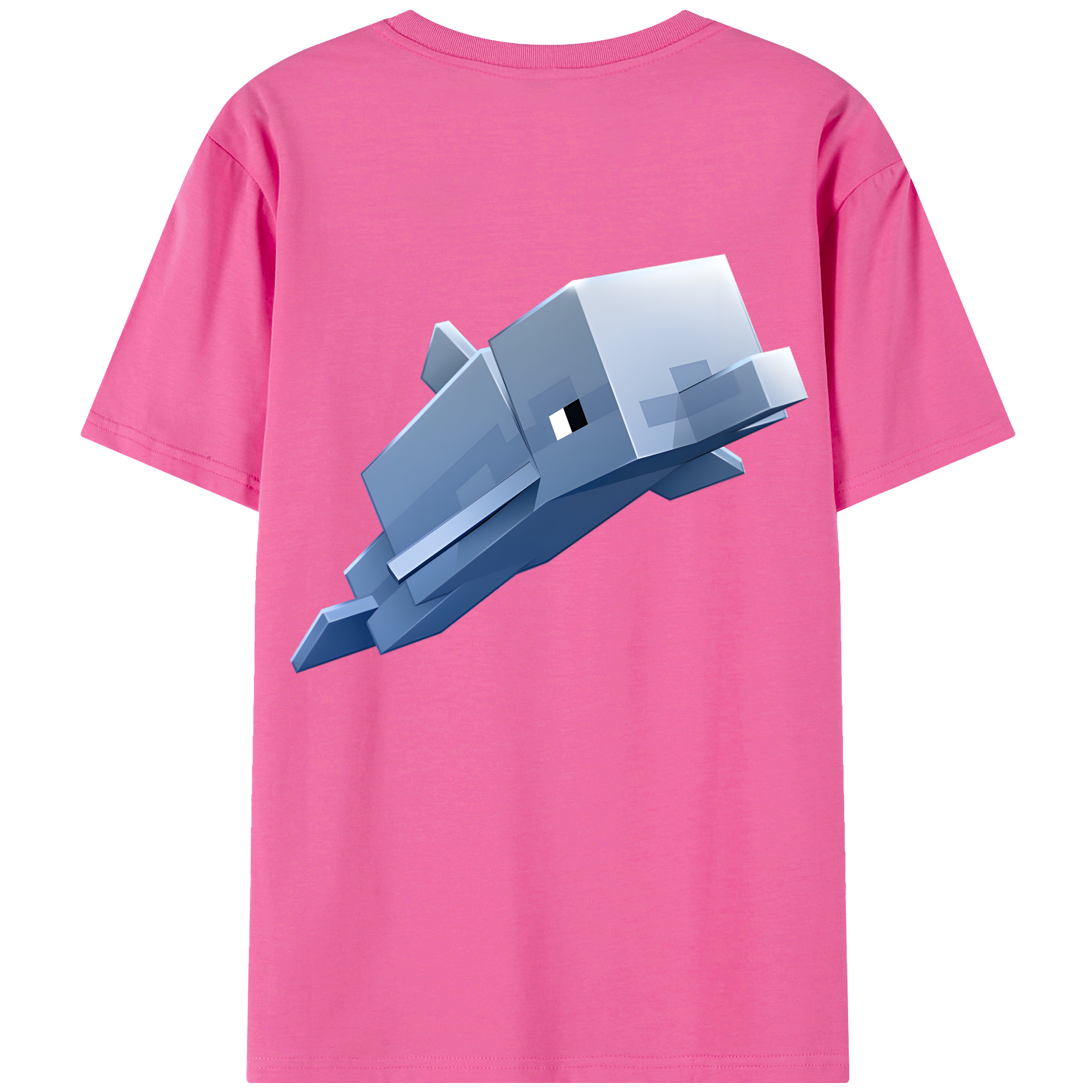 （画像用） マインクラフト ブロックの世界 Minecraft MC Block world レディース半袖Tシャツ(バックプリント)